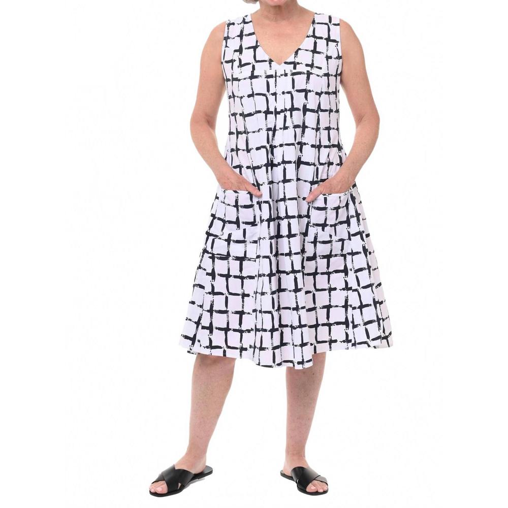NEW TULIP CLOTHING poppie dress in white/black dissolve